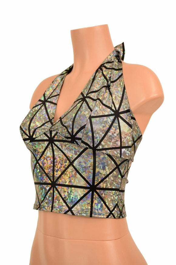 Silver Darted Tie Back "Midi" Halter - Coquetry Clothing