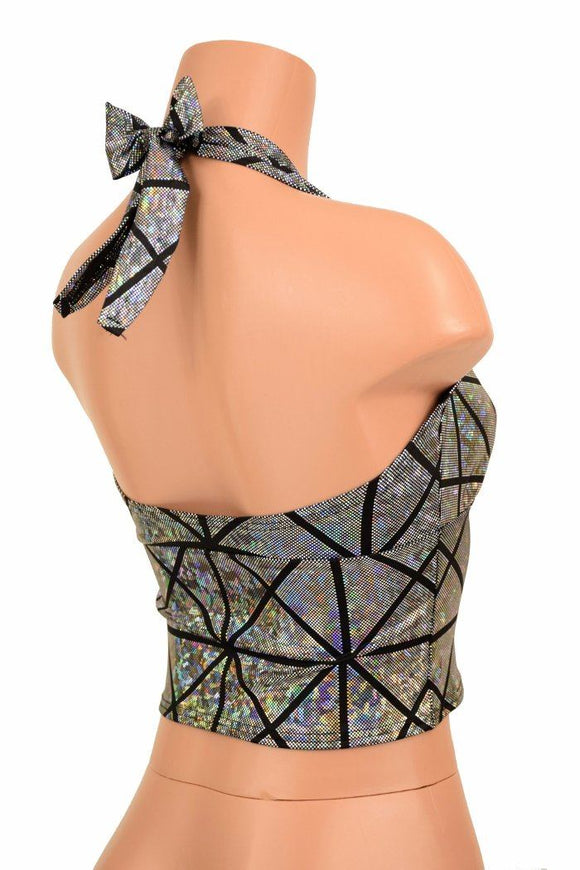 Silver Darted Tie Back "Midi" Halter - Coquetry Clothing