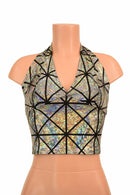 Silver Darted Tie Back "Midi" Halter - Coquetry Clothing