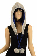 Silver Fawn Minky Pom Pom Hood - Coquetry Clothing