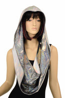 Silver & Flashbulb HUGE Reversible Festival Hood - Coquetry Clothing