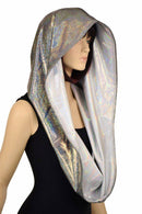 Silver & Flashbulb HUGE Reversible Festival Hood - Coquetry Clothing