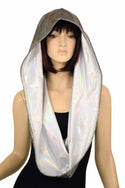 Silver & Flashbulb HUGE Reversible Festival Hood - 2