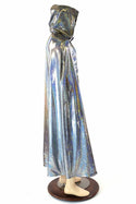 Ready to Ship Silver & Galaxy Reversible Hooded Cape - 4