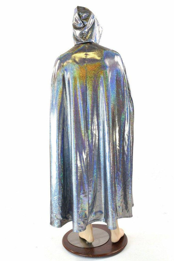 Ready to Ship Silver & Galaxy Reversible Hooded Cape - 5