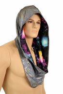 Silver & Galaxy Reversible Infinity Festival Hood - Coquetry Clothing