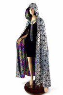 Silver & Glow Worm Reversible Cape - Coquetry Clothing