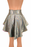 Silver Hi Lo Mini Flip Skirt - Coquetry Clothing