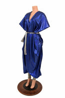 Silver Holo and Sparkly Blue Batwing Catsuit - Coquetry Clothing