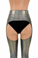 Silver Holographic Chaps - Coquetry Clothing