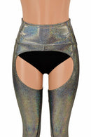 Silver Holographic Chaps - Coquetry Clothing