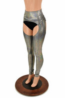Silver Holographic Chaps - Coquetry Clothing