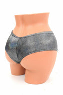 Silver Holographic Cheeky Shorts - 1