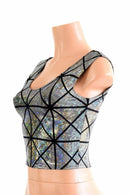 Silver Holographic Crop Tank - Coquetry Clothing