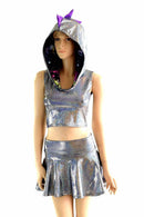 Silver Holographic Dragon Hoodie Set - Coquetry Clothing