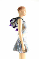 Silver Holographic Dragon Hoodie Set - Coquetry Clothing