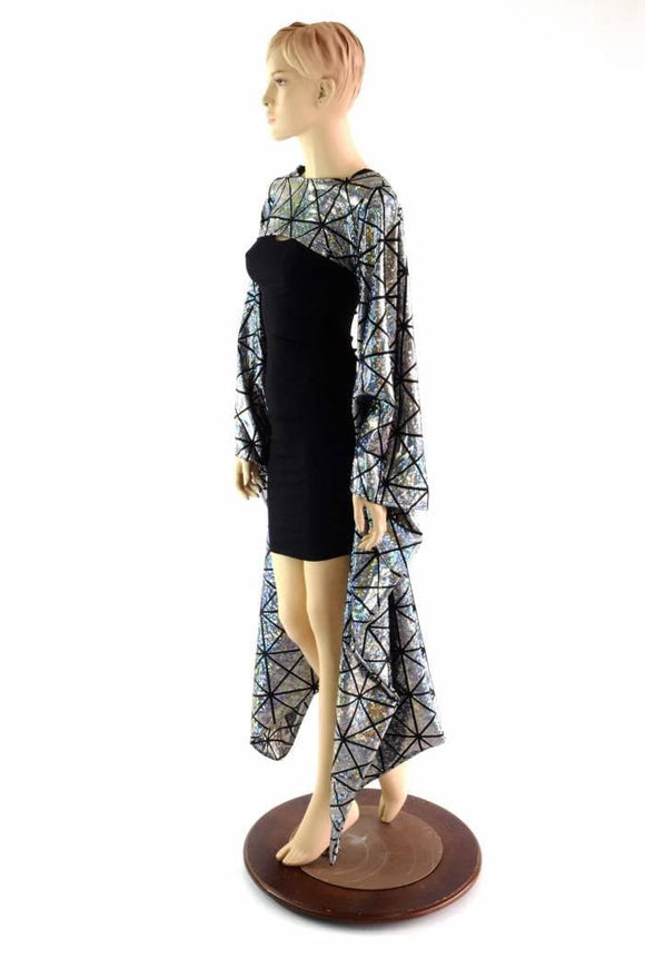 Silver Holographic Kimono Bolero - Coquetry Clothing