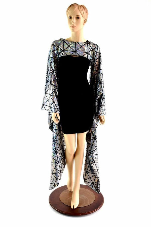 Silver Holographic Kimono Bolero - 1