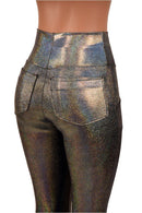 Silver Holographic Pocket Leggings - Coquetry Clothing