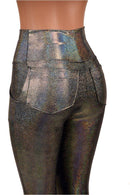 Silver Holographic Pocket Leggings - Coquetry Clothing
