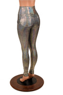 Silver Holographic Pocket Leggings - Coquetry Clothing