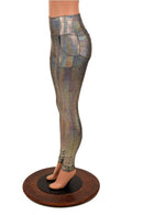 Silver Holographic Pocket Leggings - Coquetry Clothing