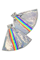 Silver Holographic Retro Rainbow Four Piece Set - Coquetry Clothing