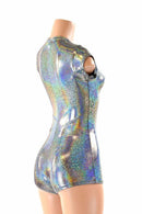 Silver Holographic Romper - Coquetry Clothing