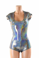 Silver Holographic Romper - Coquetry Clothing