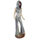 Silver Holographic Solar Flares and Sleeveless Crop Hoodie Set - Coquetry Clothing
