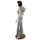 Silver Holographic Solar Flares and Sleeveless Crop Hoodie Set - Coquetry Clothing