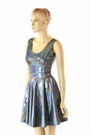 Silver Holographic Tank Dress - Coquetry Clothing