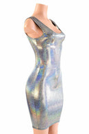 Silver Holographic Tank dress - Coquetry Clothing