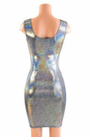 Silver Holographic Tank dress - Coquetry Clothing