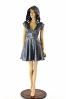 Silver Holographic & Unicorns Skater Dress - Coquetry Clothing