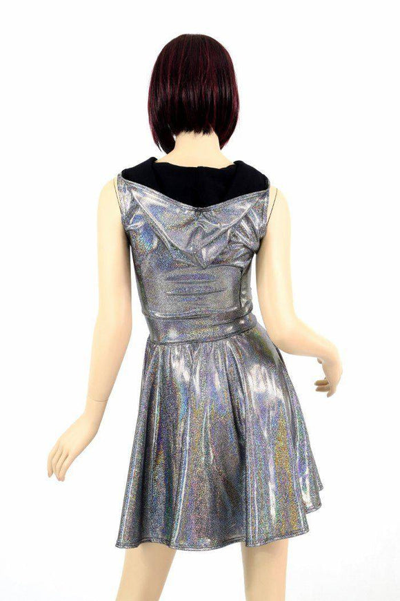 Silver Hoodie Skater Dress - Coquetry Clothing