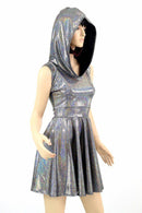 Silver Hoodie Skater Dress - Coquetry Clothing