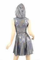 Silver Hoodie Skater Dress - Coquetry Clothing