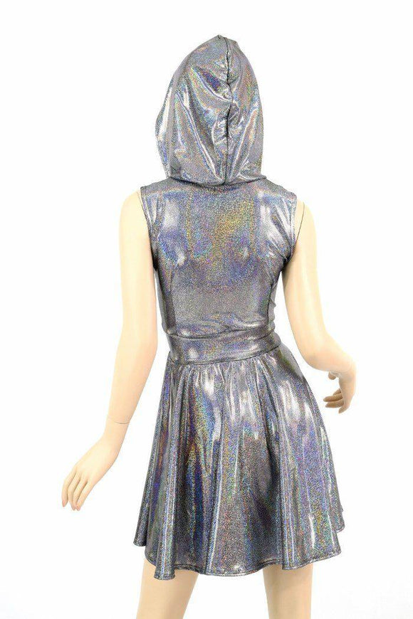 Silver Hoodie Skater Dress - Coquetry Clothing