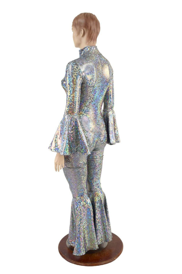 Silver Kaleidoscope Bell Bottom Catsuit - 3
