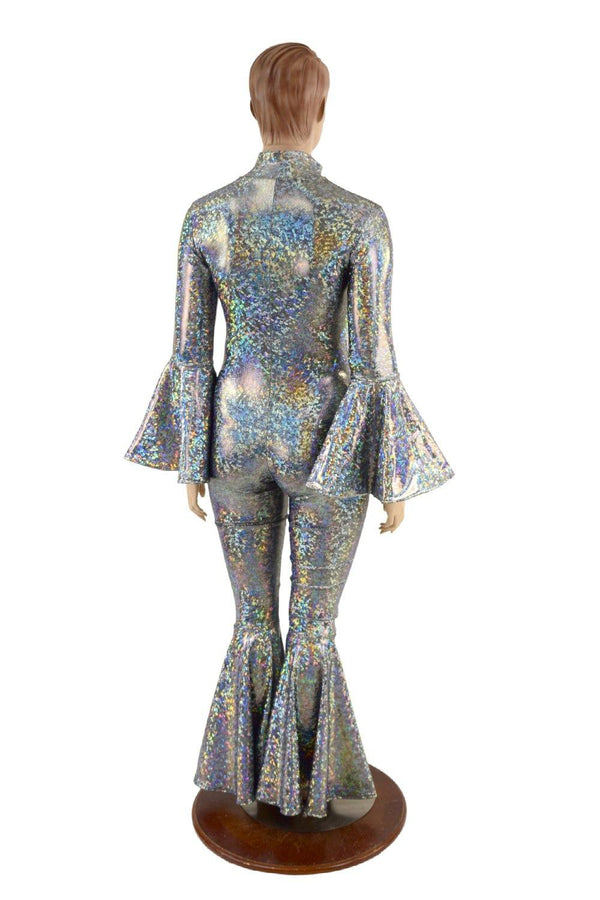 Silver Kaleidoscope Bell Bottom Catsuit - 4