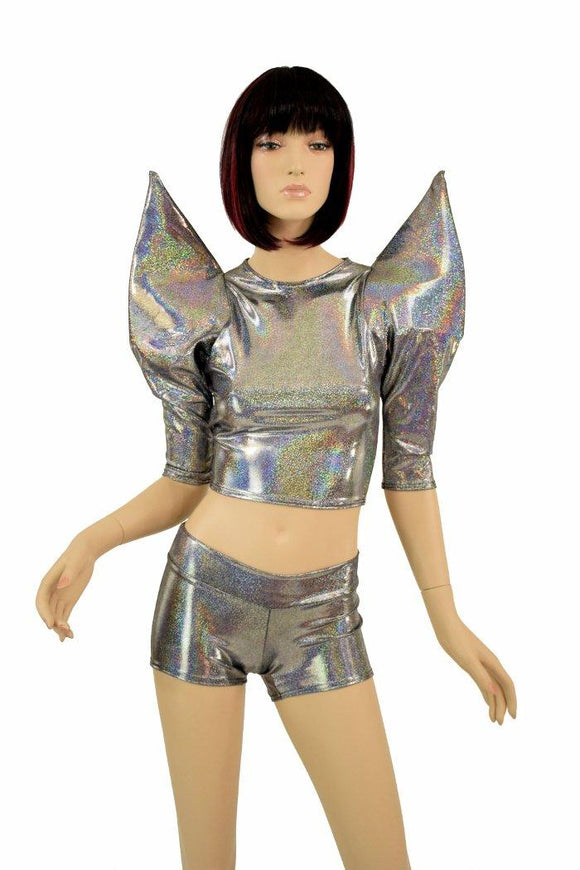 Silver Mega Sharp Shoulder Set - Coquetry Clothing