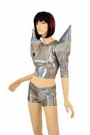 Silver Mega Sharp Shoulder Set - Coquetry Clothing