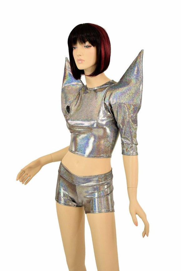 Silver Mega Sharp Shoulder Set - Coquetry Clothing