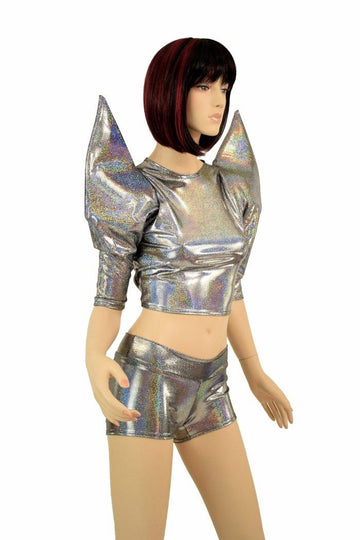 Silver Mega Sharp Shoulder Set - Coquetry Clothing