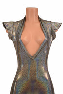 Silver "Moon" Exposed Rear Catsuit - Coquetry Clothing