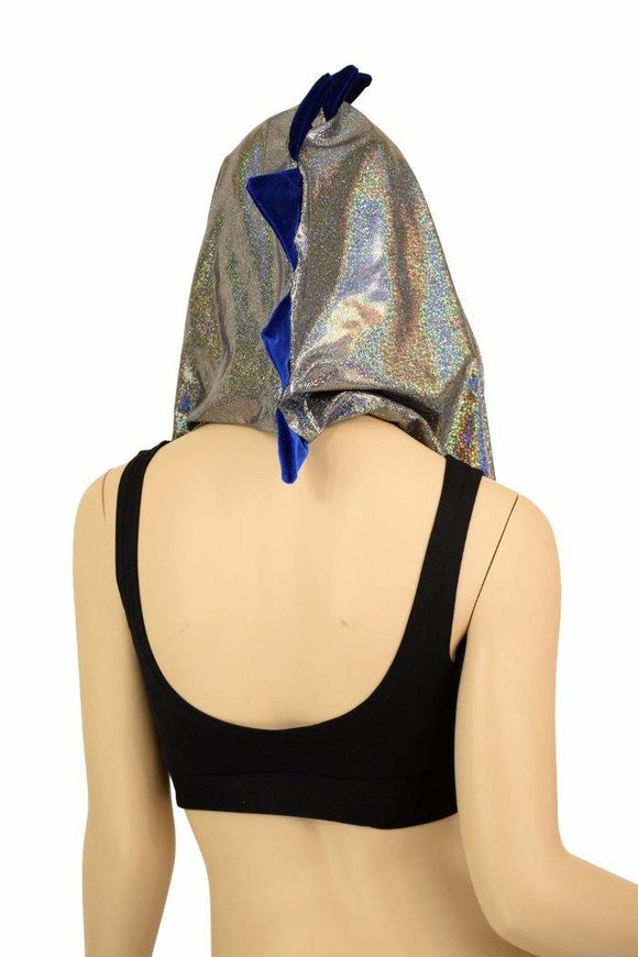 Silver Spiked HUGE Festival Hood - Coquetry Clothing