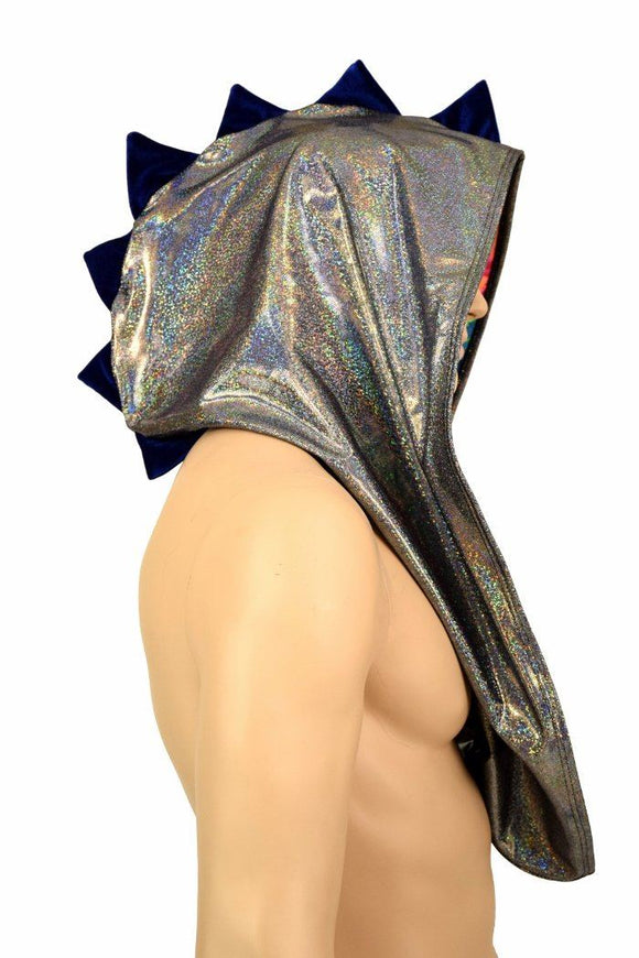 Silver Spiked HUGE Festival Hood - Coquetry Clothing