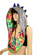 Silver Spiked HUGE Festival Hood - Coquetry Clothing