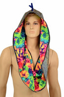 Silver Spiked HUGE Festival Hood - Coquetry Clothing